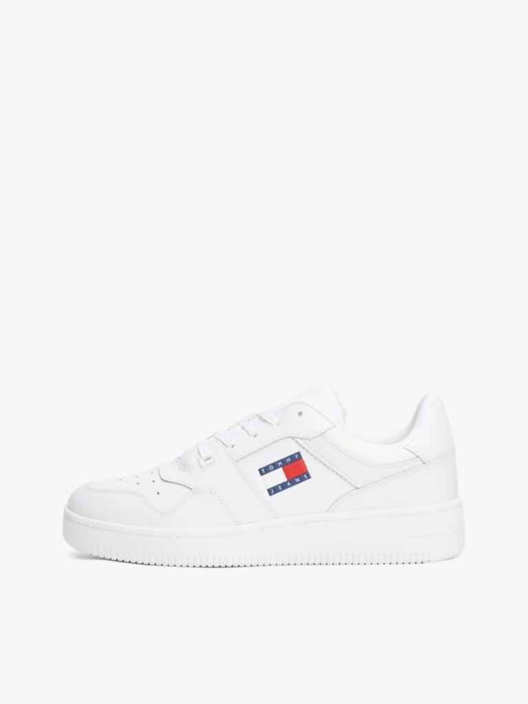 Alb Pantofi Sport Din Piele Retro  Barbati