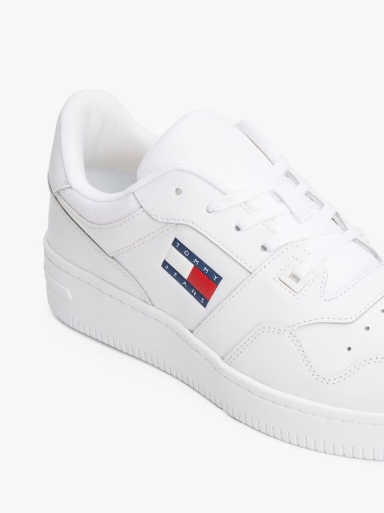 Alb Pantofi Sport Din Piele Retro  Barbati