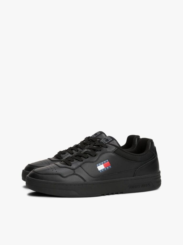 Negru Pantofi Sport Din Piele Colour-Blocked  Barbati