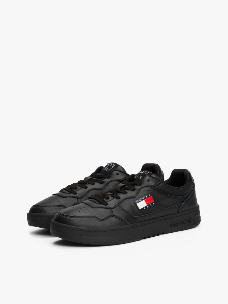 Negru Pantofi Sport Din Piele Colour-Blocked  Barbati