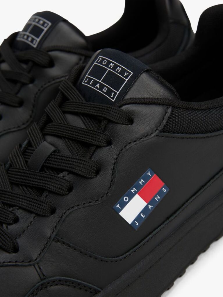Negru Pantofi Sport Din Piele Colour-Blocked  Barbati