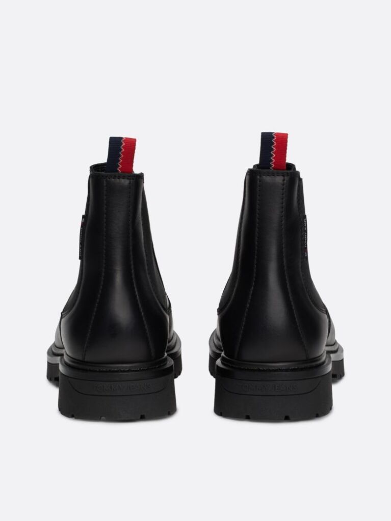 Negru Cizme Chelsea Din Piele Cleat Signature  Barbati