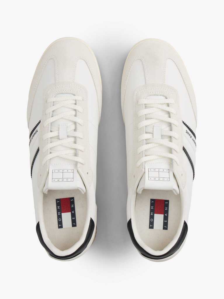 Bej Sneakers Retro Cu Talpa Serrata Si Detalii Din Piele  Barbati