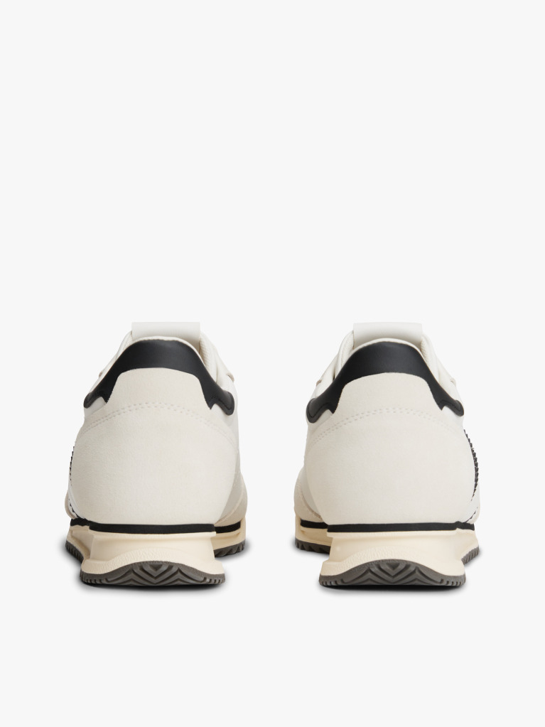 Bej Sneakers Retro Cu Talpa Serrata Si Detalii Din Piele  Barbati