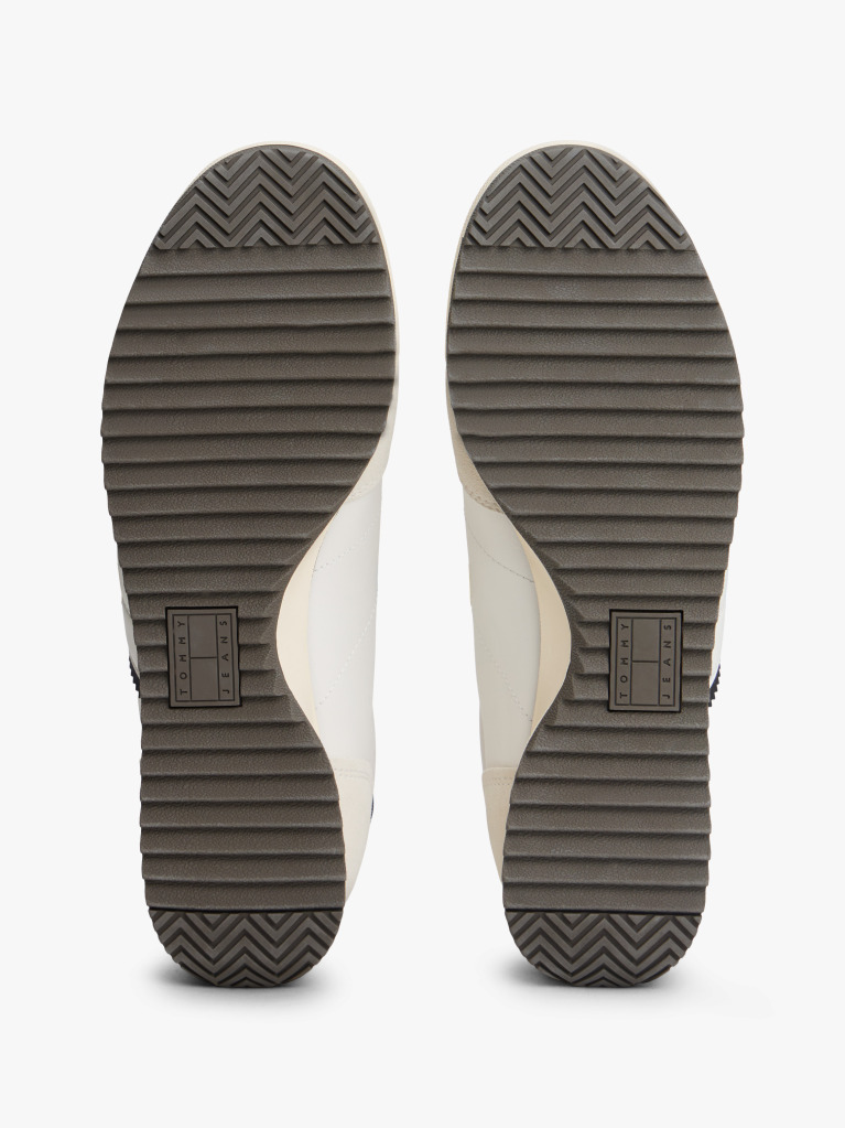 Bej Sneakers Retro Cu Talpa Serrata Si Detalii Din Piele  Barbati