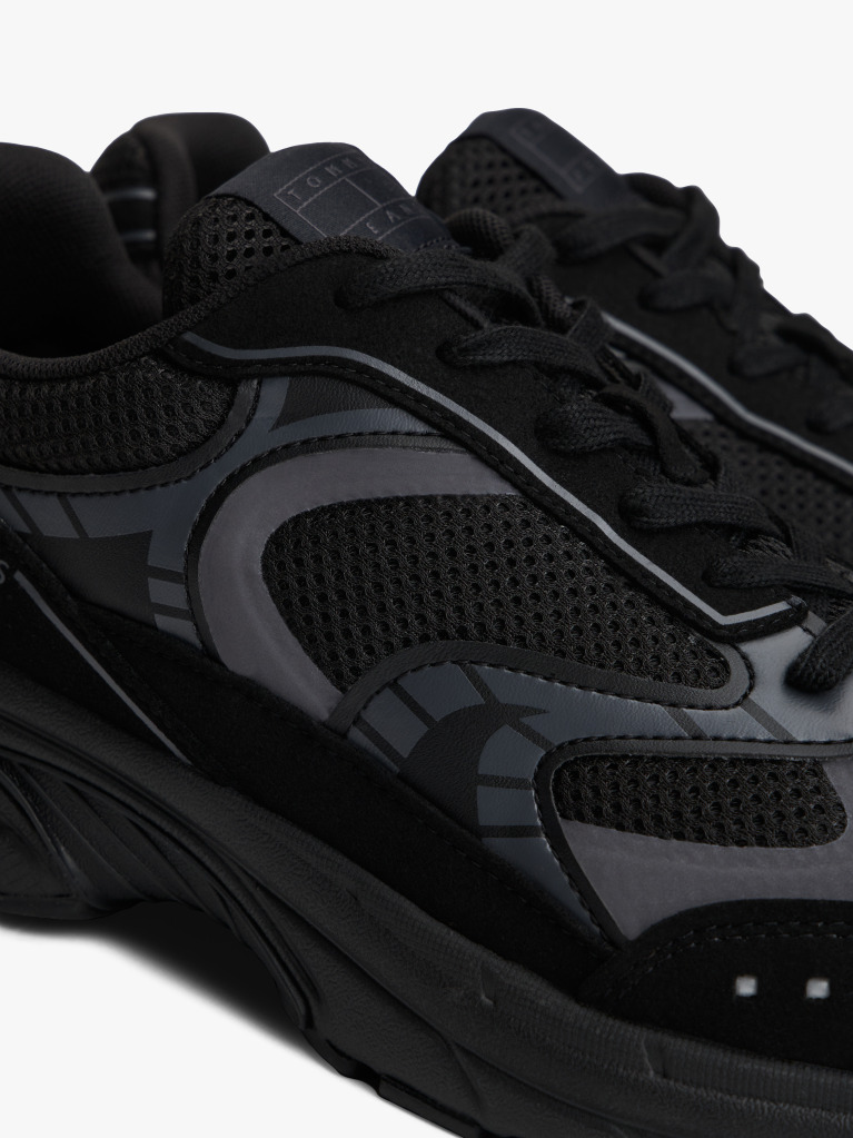 Negru Sneakers Archive Cu Texturi Mixte  Barbati