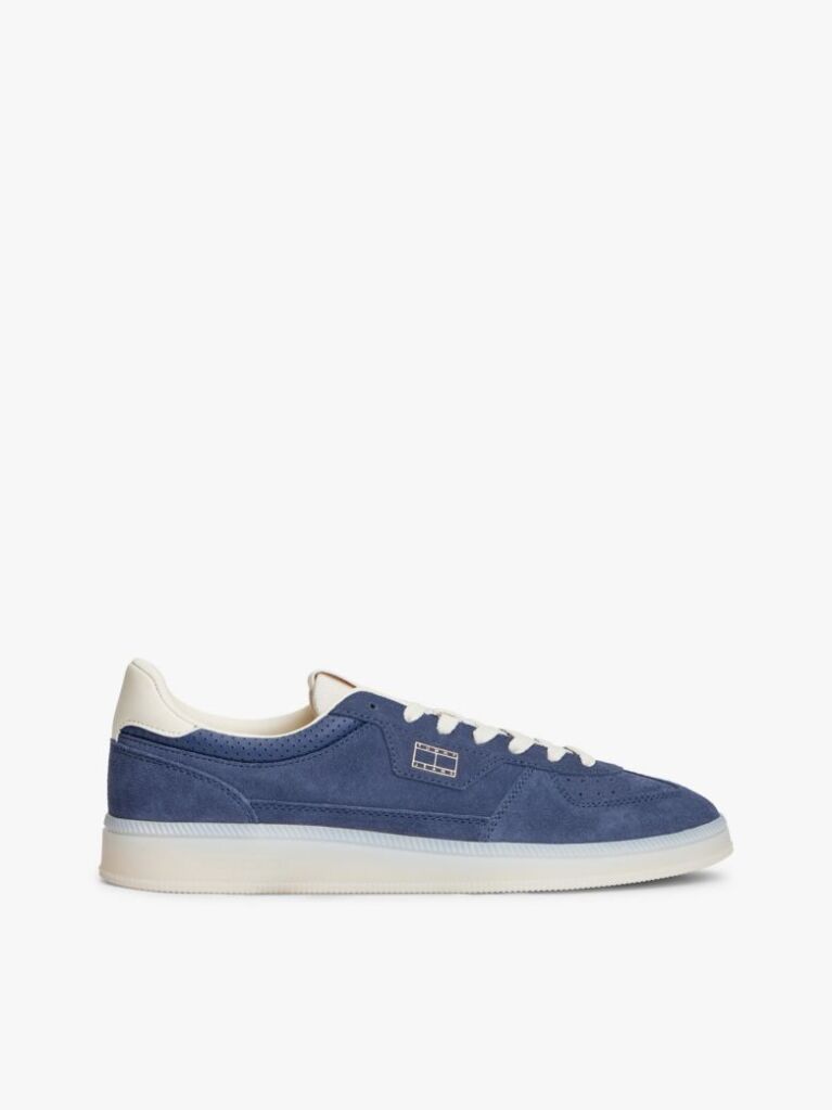 Blue The Greenwich Metallic Logo Suede Trainers  Men