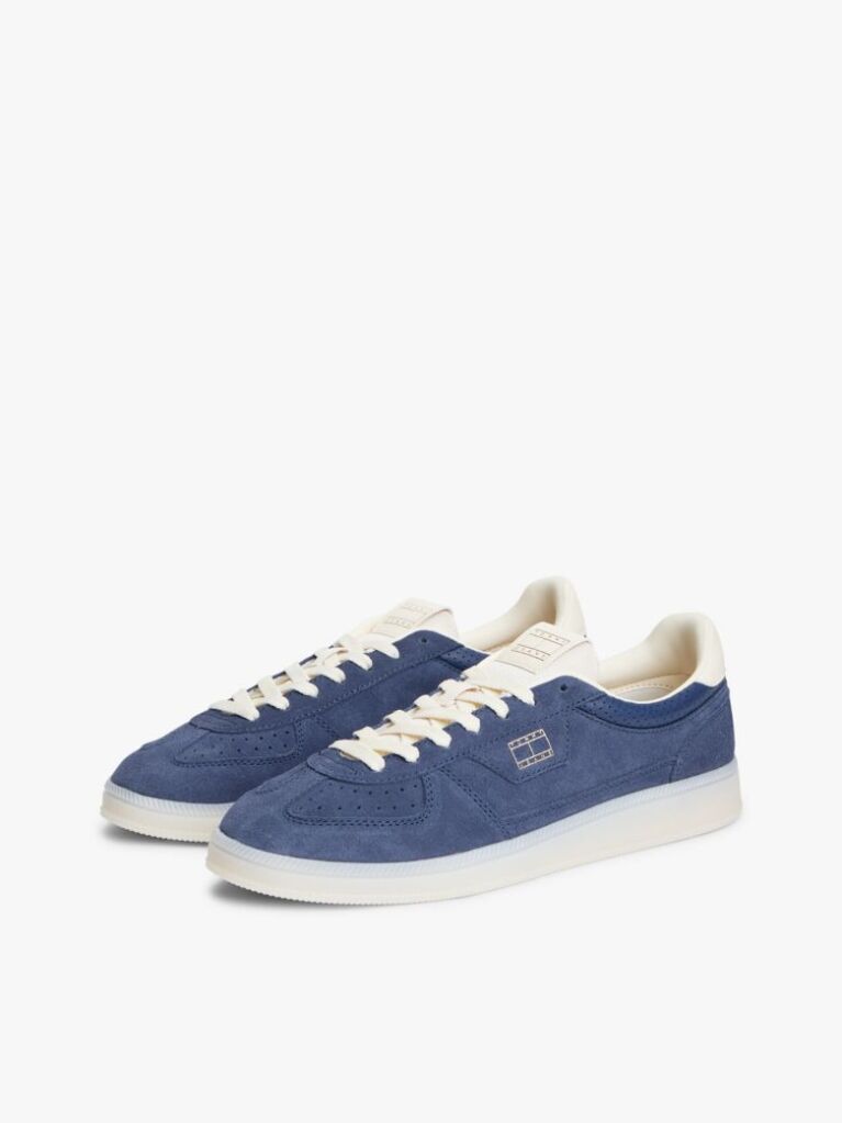 Blue The Greenwich Metallic Logo Suede Trainers  Men