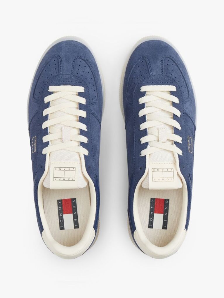 Blue The Greenwich Metallic Logo Suede Trainers  Men