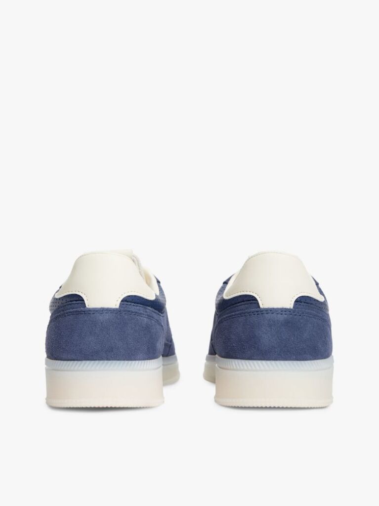 Blue The Greenwich Metallic Logo Suede Trainers  Men