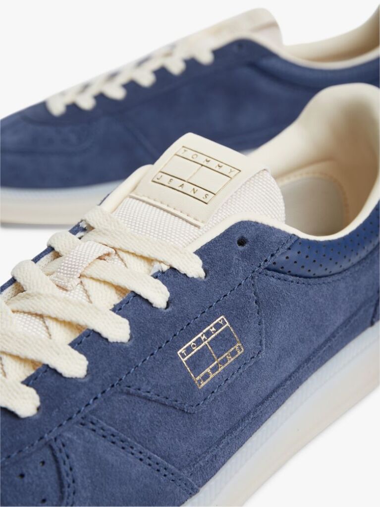 Blue The Greenwich Metallic Logo Suede Trainers  Men