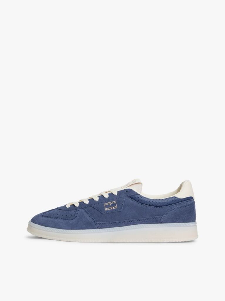 Blue The Greenwich Metallic Logo Suede Trainers  Men