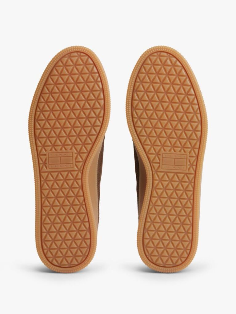 Brown The Greenwich Metallic Logo Suede Trainers  Men