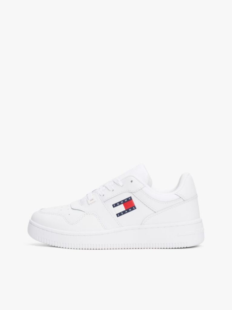 Alb Pantofi Sport Retro Essential Din Piele Cu Talpa Groasa   Femei