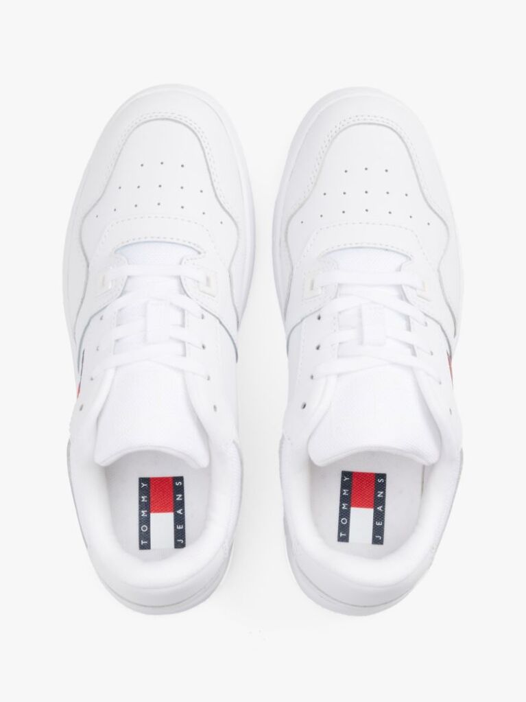 Alb Pantofi Sport Retro Essential Din Piele Cu Talpa Groasa   Femei