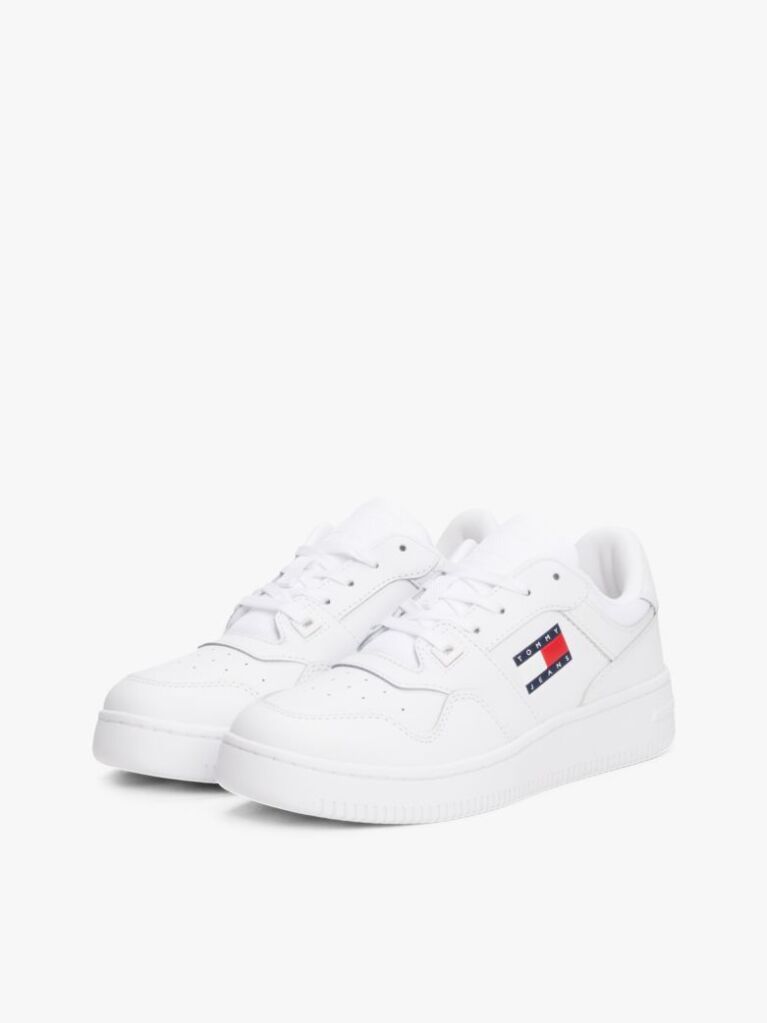 Alb Pantofi Sport Retro Essential Din Piele Cu Talpa Groasa   Femei