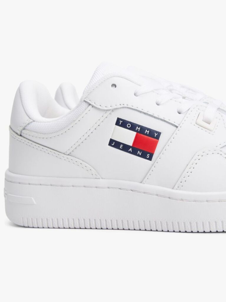 Alb Pantofi Sport Retro Essential Din Piele Cu Talpa Groasa   Femei