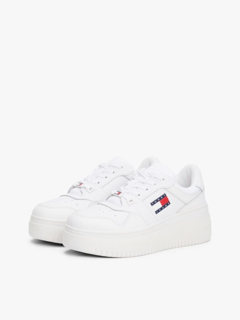 Alb Pantofi Sport Cu Talpa Plata Essential Retro Fine-Cleat  Femei