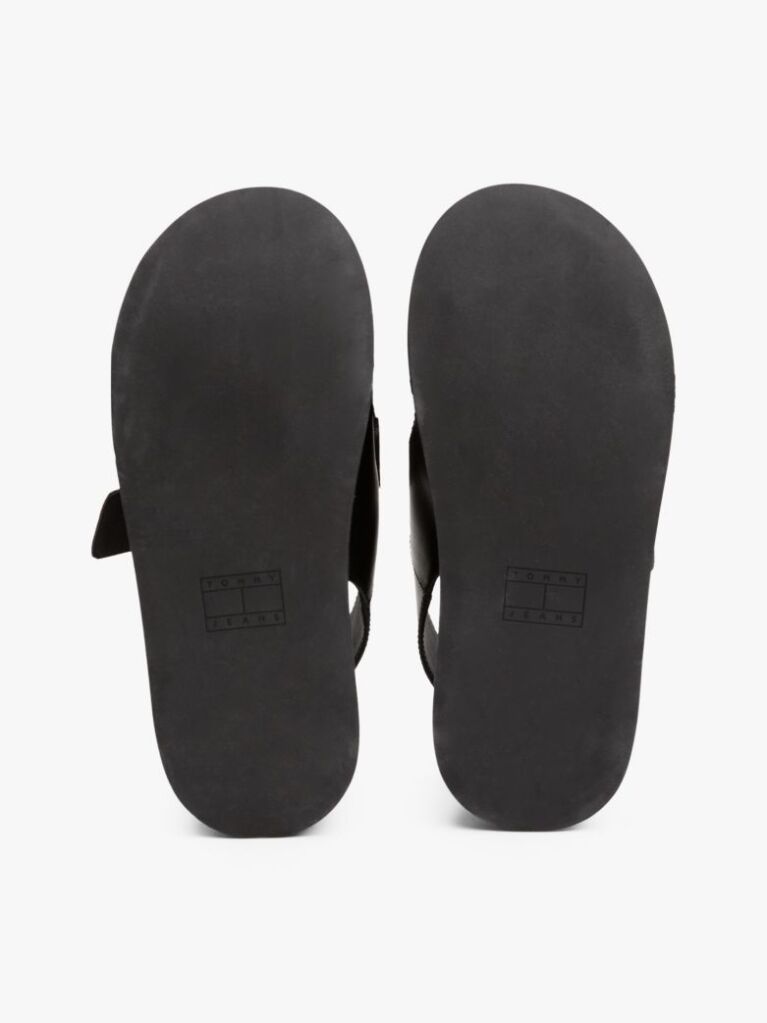 Black Leather Platform Sandals  Women