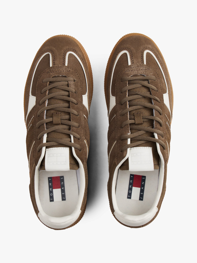Maro Sneakers Greenwich Din Piele Intoarsa Cu Texturi Mixte  Femei