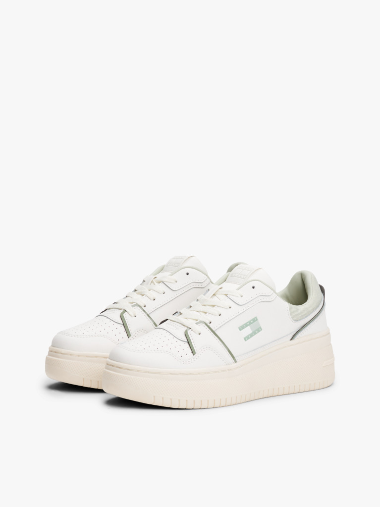 Multi Trainers De Baschet Retro Cu Platforma Si Talpa Fina  Femei