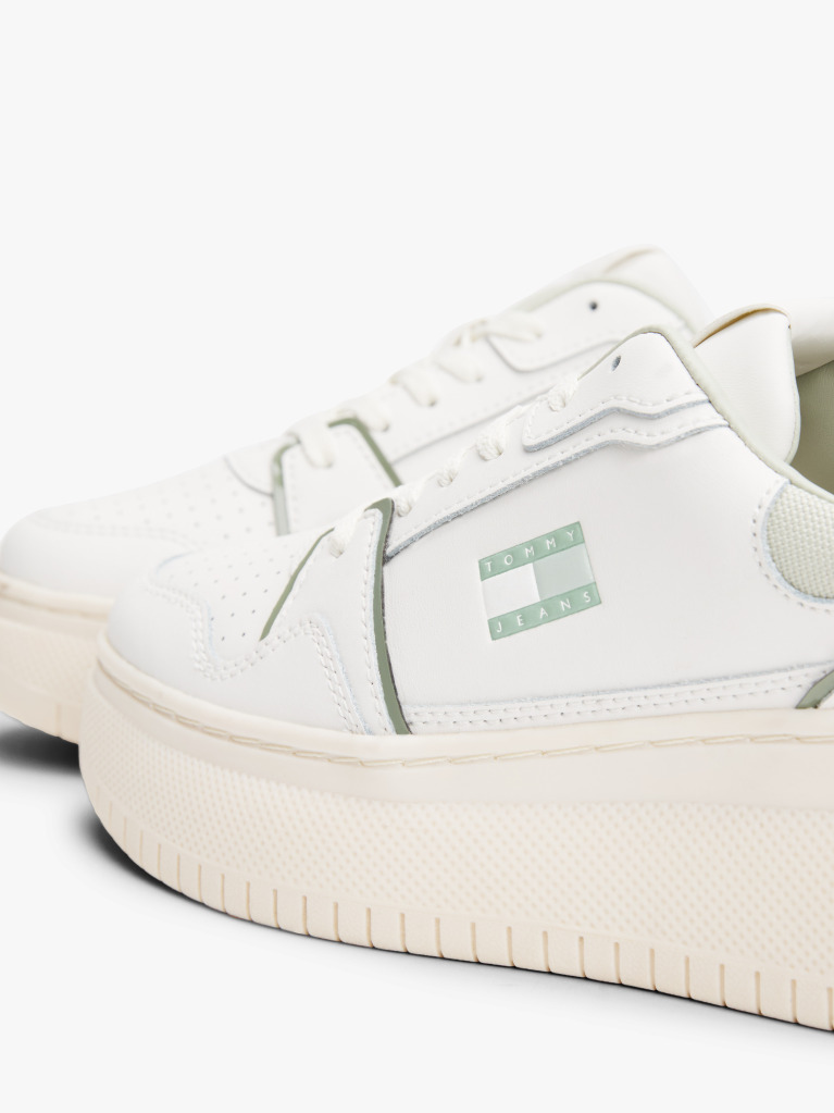 Multi Trainers De Baschet Retro Cu Platforma Si Talpa Fina  Femei