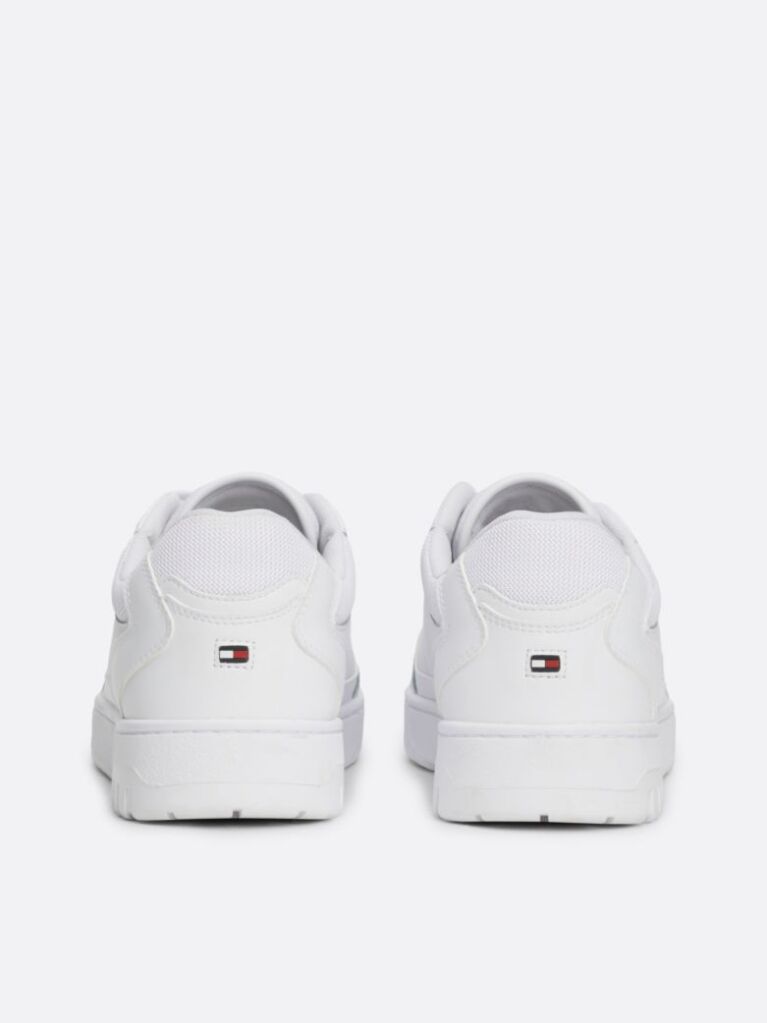 White Leather Basketball Trainers  Men