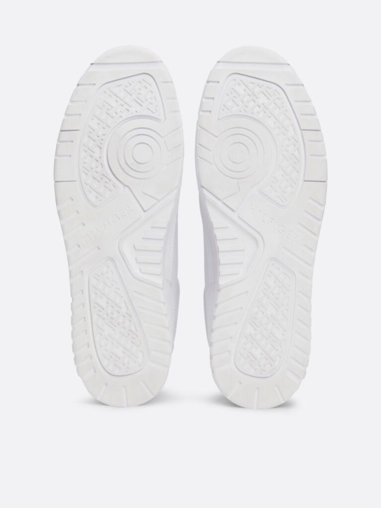 White Leather Basketball Trainers  Men
