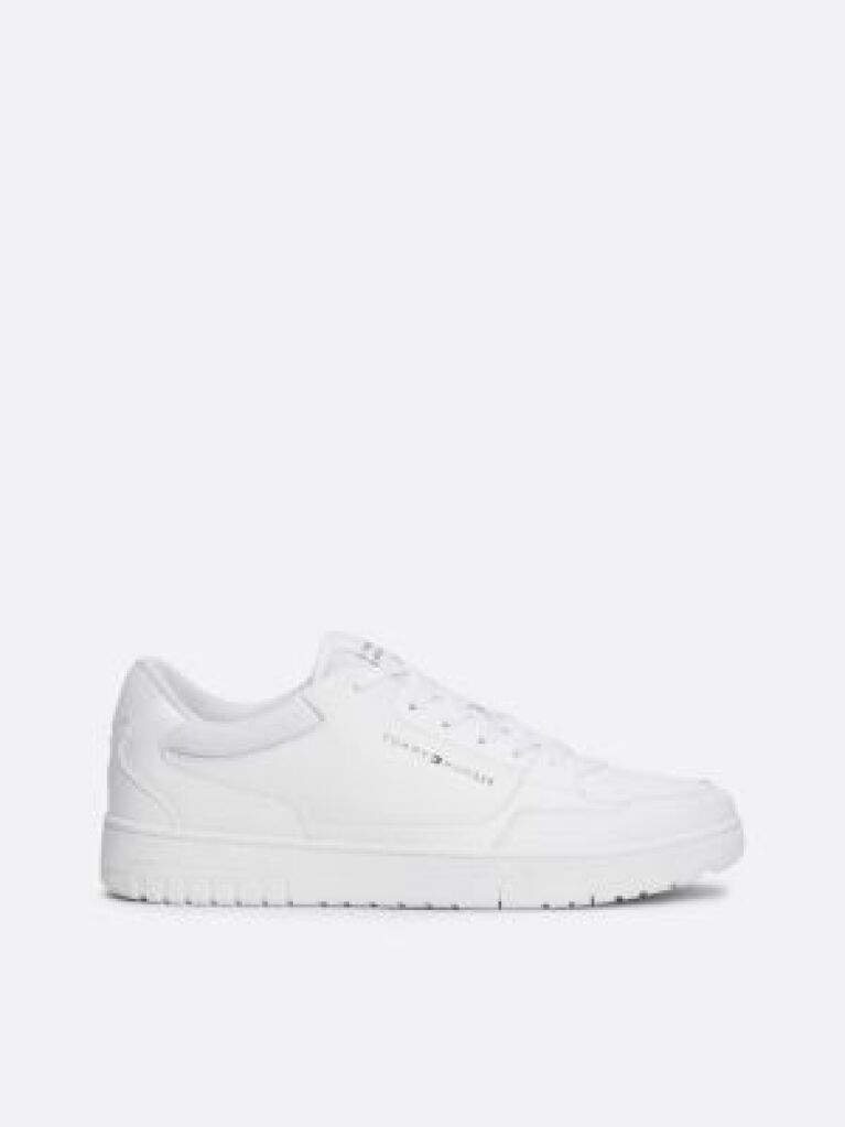 White Leather Basketball Trainers  Men