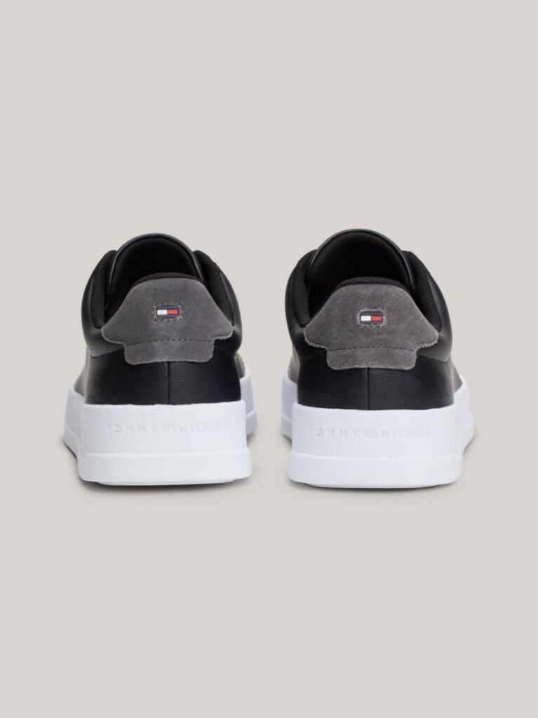 Negru Pantofi Sport Cu Logo Pebble Grain  Barbati