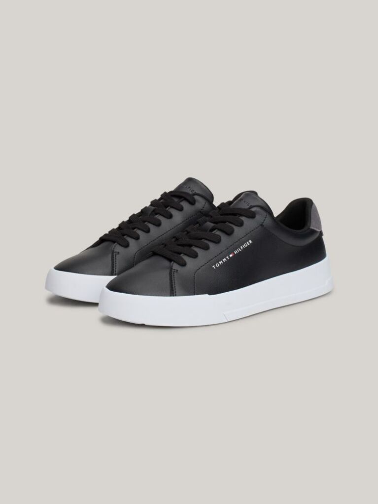 Negru Pantofi Sport Cu Logo Pebble Grain  Barbati