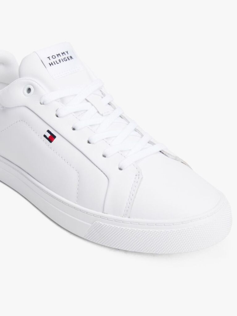 Alb Pantofi Sport Din Piele Cu Siret Essential  Barbati