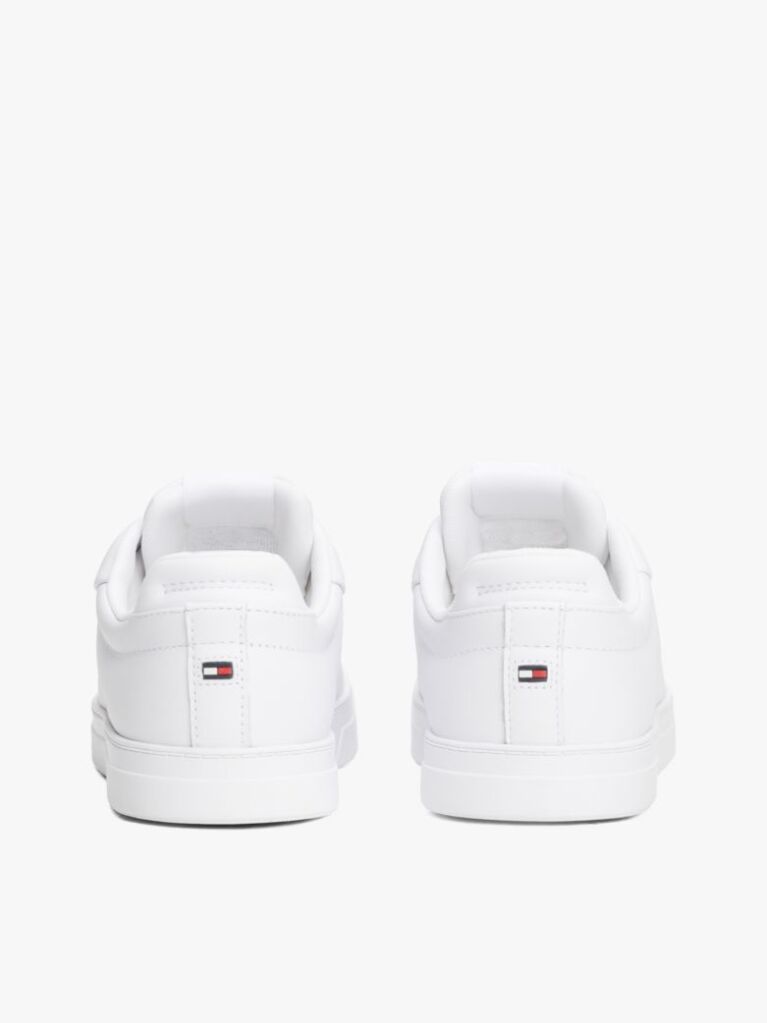 Alb Pantofi Sport Din Piele Cu Siret Essential  Barbati
