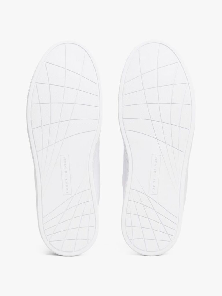 Alb Pantofi Sport Din Piele Cu Siret Essential  Barbati