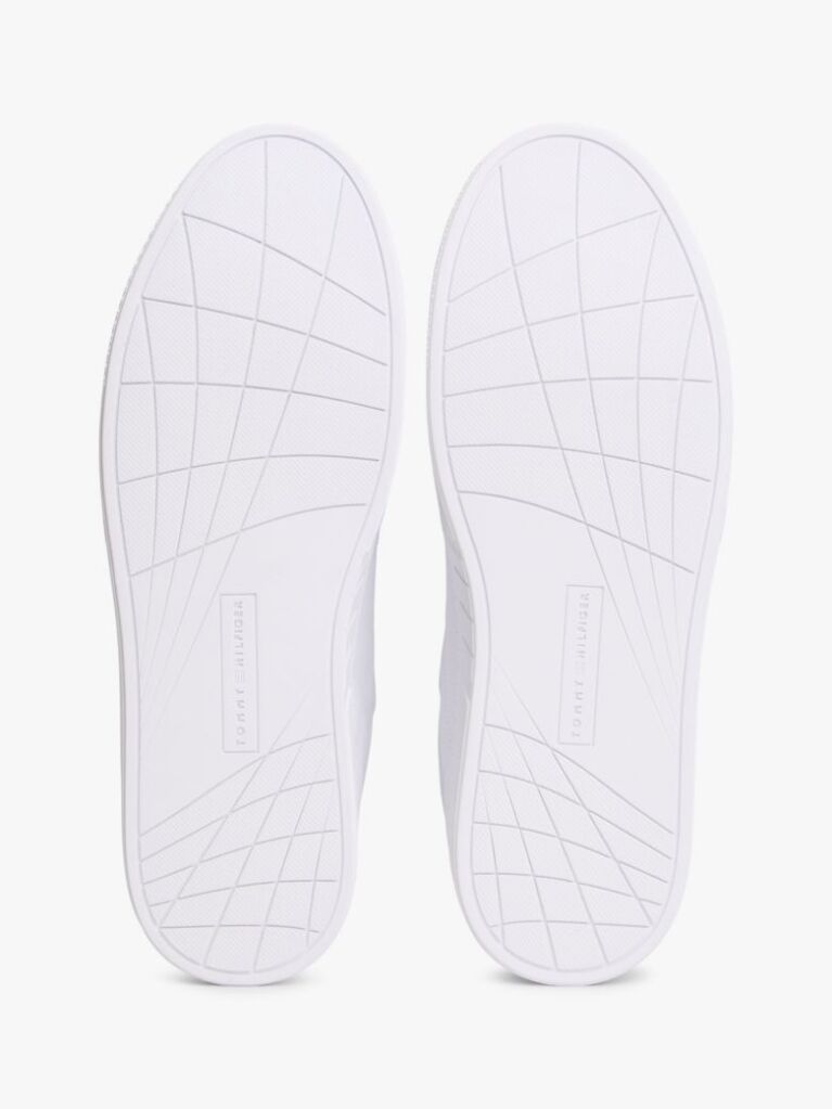 Alb Pantofi Sport Din Piele Cu Siret Essential  Barbati