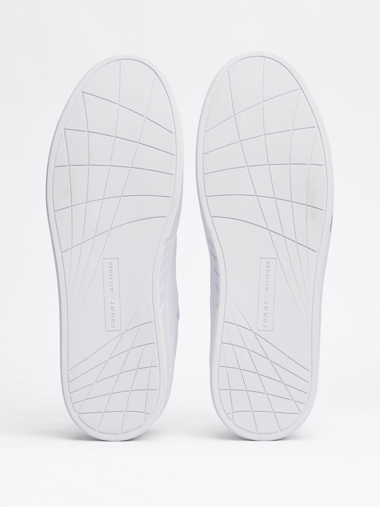 Alb Pantofi Sport Din Piele Cu Siret Essential  Barbati