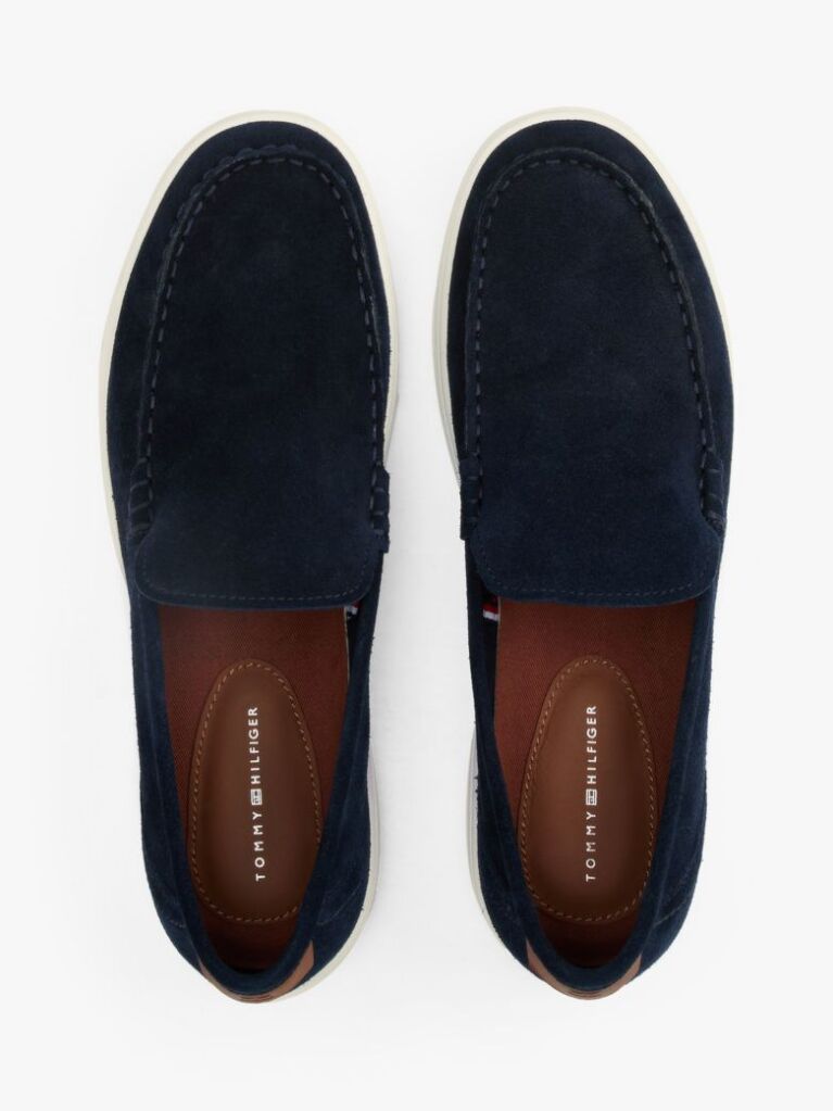 Blue Signature Slip-On Suede Loafers  Men
