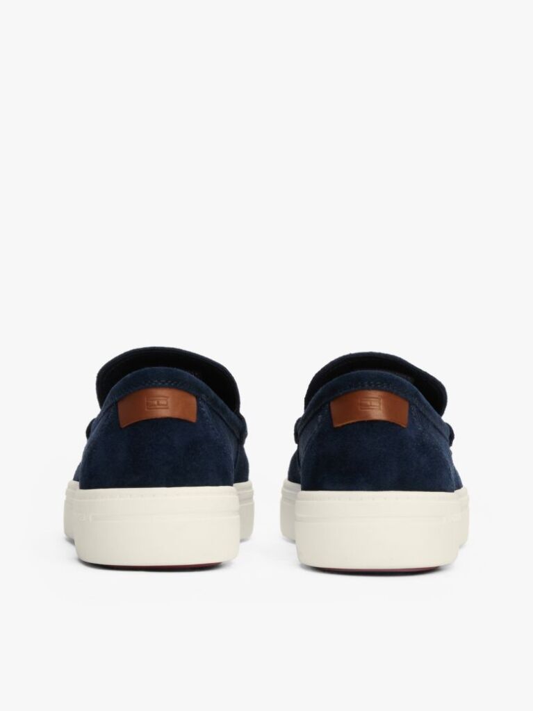 Blue Signature Slip-On Suede Loafers  Men