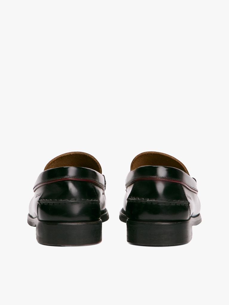 Negru Mocasini Din Piele Cu Imprimare In Relief   Barbati