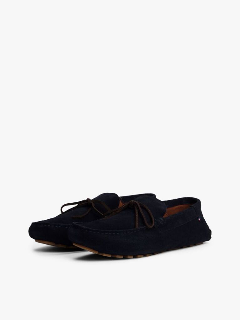 Blue Pantofi Din Piele Intoarsa Cu Talpa Cleat  Barbati