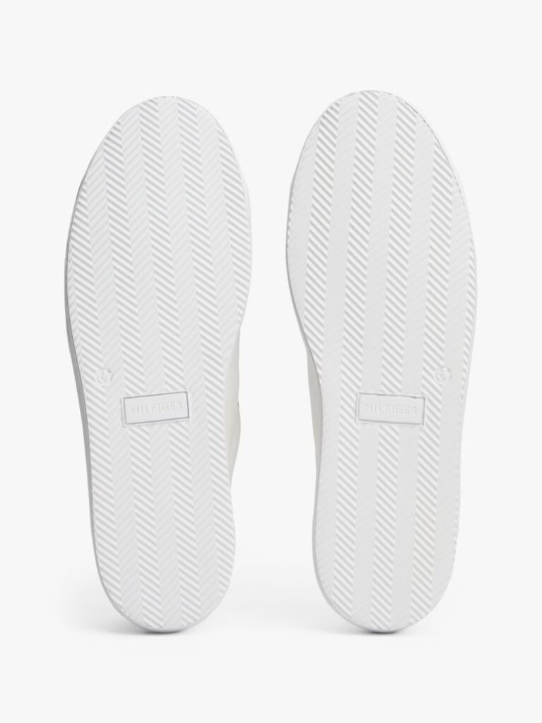 White Leather Cupsole Trainers  Men