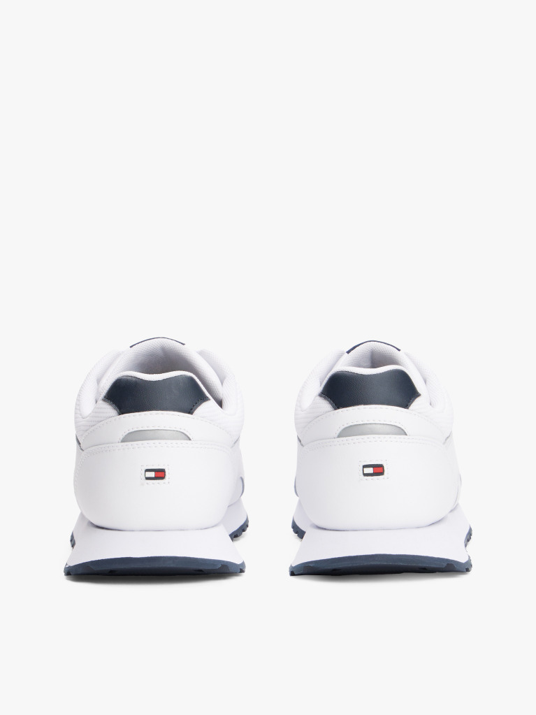 Alb Sneakers Cu Logo Pe Toc Contrastant Si Talpa Profilata  Barbati