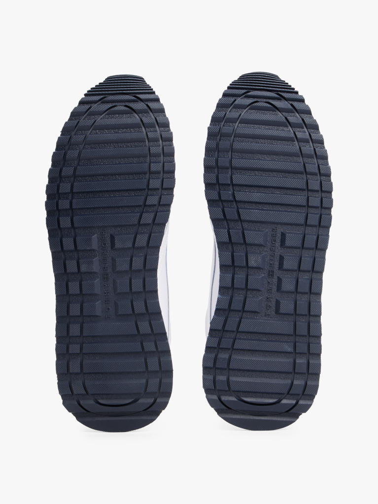 Alb Sneakers Cu Logo Pe Toc Contrastant Si Talpa Profilata  Barbati