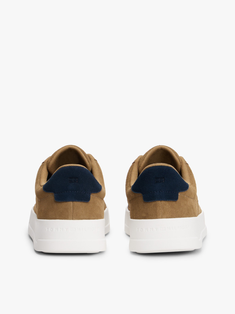 Brown Suede Chunky Sole Court Trainers  Men