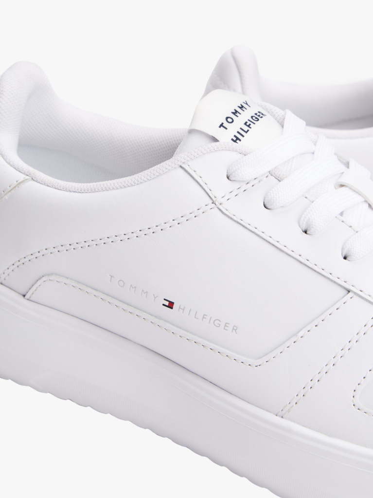 Alb Sneakers Din Piele Usori  Barbati