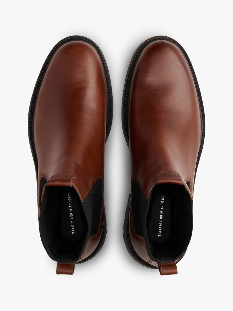 Brown Lightweight Leather Chelsea Boots  Men