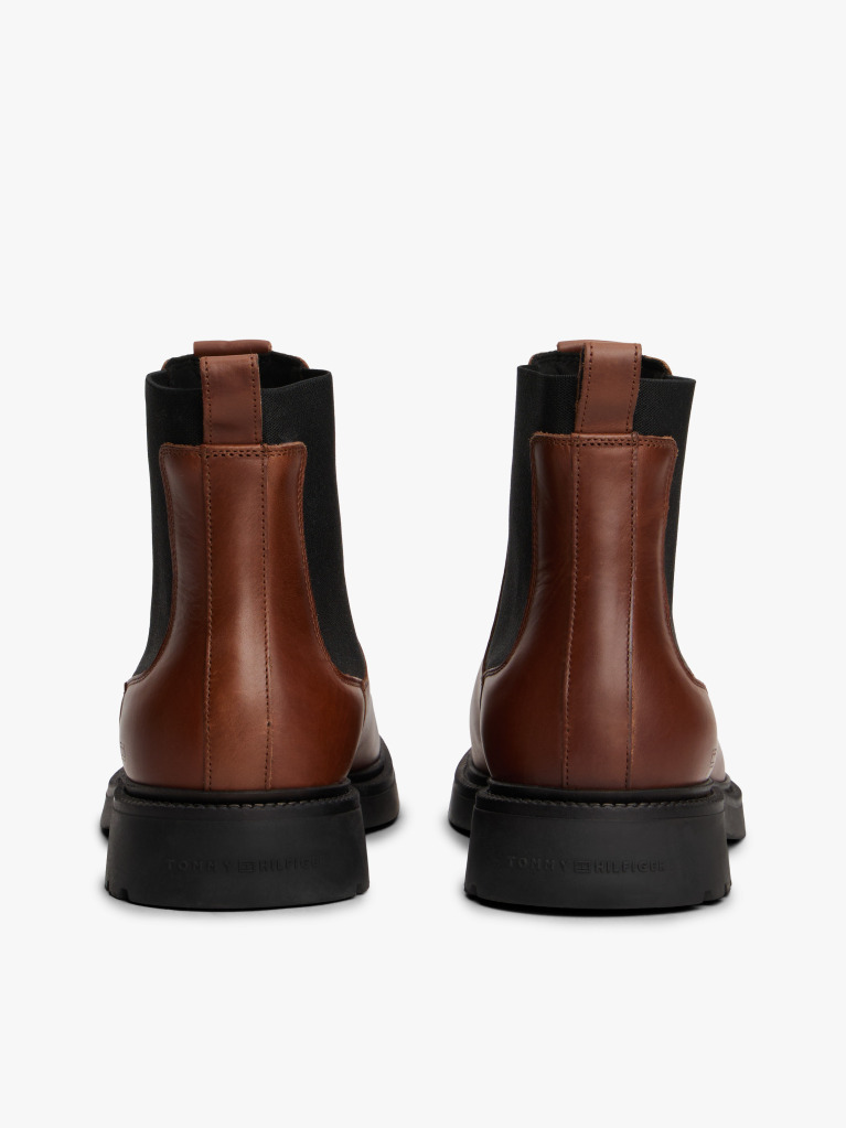 Brown Lightweight Leather Chelsea Boots  Men