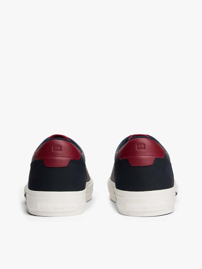 Blue Sneakers Din Piele Cu Texturi Mixte  Barbati