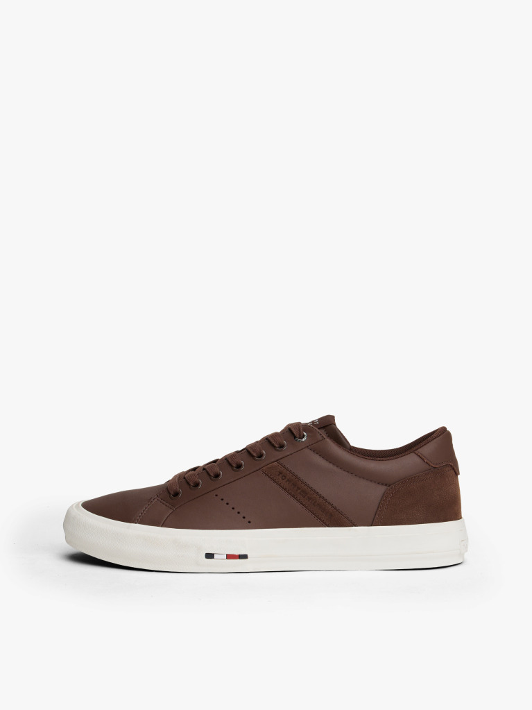 Maro Sneakers Din Piele Cu Texturi Mixte  Barbati