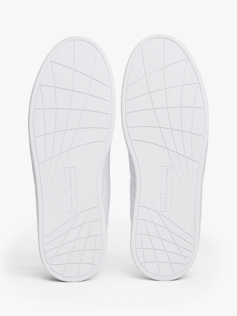Alb Sneakers Court Icon Cu Banda Signature  Barbati